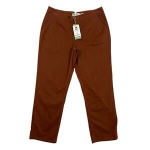 Aventura Womens Raleigh Pants 16 Brown Organic Cotton Blend Stretch MSRP $99 NEW
